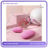 Trứng Rung Kẹp Ngực Silicone 2 Trong 1 Kích chính hãng - 10 chế độ rung, silicone mềm mại, chất liệu an toàn cho da - giao hàng che tên kín đáo