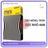 Bao Cao Su HBM Mini Thin Size Nhỏ 46mm, Hộp 10 Cái chính hãng - siêu mỏng, nhiều gel bôi trơn, ôm sát cảm giác thật - giao hàng che tên kín đáo