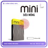 Bao Cao Su HBM Mini Thin Size Nhỏ 46mm, Hộp 10 Cái chính hãng - siêu mỏng, nhiều gel bôi trơn, ôm sát cảm giác thật - giao hàng che tên kín đáo