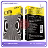 Bao Cao Su HBM Mini Thin Size Nhỏ 46mm, Hộp 10 Cái chính hãng - siêu mỏng, nhiều gel bôi trơn, ôm sát cảm giác thật - giao hàng che tên kín đáo