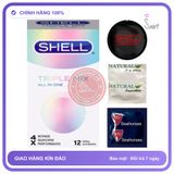 Bao Cao Su Shell Triple Mix - Siêu Mỏng, Hộp 12 Cái chính hãng - có gai nổi, có hương thơm, ôm sát cảm giác thật - giao hàng che tên kín đáo
