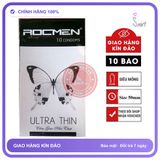 Bao Cao Su Rocmen Ultra Thin Siêu Mỏng 0.03mm, Hộp 10 Cái chính hãng - ôm sát cảm giác thật, chất liệu latex an toàn, hàng nhập khẩu - giao hàng che tên kín đáo