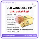 Bao Cao Su OLO 0.01 Vàng Gân Gai, Siêu Hộp 10 Cái chính hãng - siêu mỏng, có gai nổi, hỗ trợ kéo dài - giao hàng che tên kín đáo