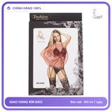 Set Đồ Lót Hình Beo Kèm Vớ chính hãng - ôm body tôn dáng, set đầy đủ phụ kiện, chất vải mềm mát - giao hàng che tên kín đáo