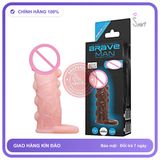 Bao Cao Su Đôn Dên Bi Brave Man Có Quai Đeo chính hãng - có gai nổi, hộp 1 cái, hỗ trợ kéo dài - giao hàng che tên kín đáo