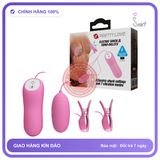 Kẹp Núm Vú Sốc Điện Kèm Trứng Rung Romantic Wave chính hãng - 3 cấp độ rung, sạc USB, chất liệu an toàn cho da - giao hàng che tên kín đáo