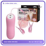 Kẹp Rung Núm Vú Sốc Điện Romantic Wave chính hãng - 7 chế độ rung, sạc USB, chống nước - giao hàng che tên kín đáo