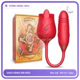 Trứng Rung Hoa Hồng Vibration PLUS rung nhấp chuyển động đẩy tới và lui Kết chính hãng - rung nhấp chuyển động đẩy tới và lui tự động, silicone mềm mại, chất liệu an toàn cho da - giao hàng 