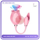 Trứng Rung Hoa Hồng Vibration PLUS rung nhấp chuyển động đẩy tới và lui Kết chính hãng - rung nhấp chuyển động đẩy tới và lui tự động, silicone mềm mại, chất liệu an toàn cho da - giao hàng 