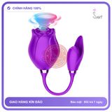 Trứng Rung Hoa Hồng Vibration PLUS rung nhấp chuyển động đẩy tới và lui Kết chính hãng - rung nhấp chuyển động đẩy tới và lui tự động, silicone mềm mại, chất liệu an toàn cho da - giao hàng 