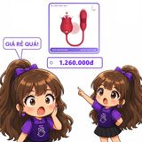 Trứng Rung Hoa Hồng Kèm Lưỡi Liếm Thụt Bí chính hãng - sạc usb, rung nhấp chuyển động đẩy tới và lui tự động, chất liệu an toàn cho da - giao hàng che tên kín đáo