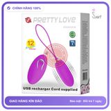 Trứng Rung Pretty Love Joanna Điều Khiển Từ Xa chính hãng - 12 chế độ rung, sạc USB, rung êm không tiếng động - giao hàng che tên kín đáo