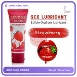 Gel Bôi Trơn Hotkiss Strawberry Flavor Lubricant Hương Dâu chính hãng - gốc nước không dính rít, dung tích 50ml, dịu nhẹ an toàn - giao hàng che tên kín đáo