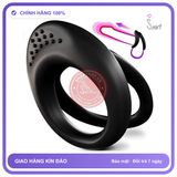 Vòng Đeo Dương Vật Đen Có Gai Rung chính hãng - silicone mềm mại, chất liệu an toàn cho da, dễ vệ sinh - giao hàng che tên kín đáo