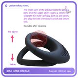 Vòng Đeo Dương Vật Đen Có Gai Rung chính hãng - silicone mềm mại, chất liệu an toàn cho da, dễ vệ sinh - giao hàng che tên kín đáo