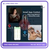 Vòng Rung Đeo Dương Vật Điều Khiển Từ Xa Bằng App chính hãng - 9 cấp độ rung, sạc USB, chống nước - giao hàng che tên kín đáo