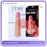 Bao Cao Su Đôn Dên Silicone Cao Cấp Max man Lò Xo Dài Thêm 2.5cm Dành Cho Nam chính hãng - ôm sát cảm giác thật, chất liệu latex an toàn, hàng nhập khẩu - giao hàng che tên kín đáo