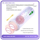 Âm Đạo Giả Cầm Tay Tự Động rung nhấp chuyển động đẩy tới và lui chính hãng - sạc USB, rung nhấp chuyển động đẩy tới và lui tự động, silicone mềm - giao hàng che tên kín đáo