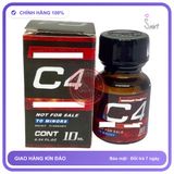 Popper C4 Đỏ Chai Ngắn Có Hộp 10ml chính hãng - chai 10ml, hương dịu không nồng, hàng chuẩn nhập khẩu - giao hàng che tên kín đáo