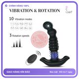 Kích Thích Hậu Môn Rung Xoay 360 Độ Điều Khiển Từ Xa chính hãng - 3 chế độ rung, sạc USB, silicone mềm mại - giao hàng che tên kín đáo