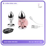 Phích Cắm Hậu Môn Kim Loại Điều Khiển Từ chính hãng - 10 chế độ rung, sạc USB, chất liệu an toàn cho da - giao hàng che tên kín đáo