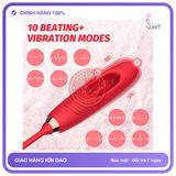 Máy Rung Hình Hoa Hồng Rung Hút Đa Năng chính hãng - rung êm không tiếng động, chất liệu an toàn cho da, dễ vệ sinh - giao hàng che tên kín đáo