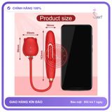 Máy Rung Hình Hoa Hồng Rung Hút Đa Năng chính hãng - rung êm không tiếng động, chất liệu an toàn cho da, dễ vệ sinh - giao hàng che tên kín đáo