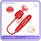 Máy Rung Hình Hoa Hồng Rung Hút Đa Năng chính hãng - rung êm không tiếng động, chất liệu an toàn cho da, dễ vệ sinh - giao hàng che tên kín đáo