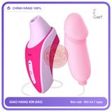 Máy Rung hút và mút cực mạnh Mini Kèm Trứng Rung Leten chính hãng - sạc usb, rung êm không tiếng động, silicone mềm mại - giao hàng che tên kín đáo