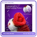 Bông Hồng Hút Có Rung Cực Phê chính hãng - 10 chế độ rung, sạc USB, chống nước - giao hàng che tên kín đáo