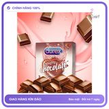Bao Cao Su Durex Naughty Chocolate Hộp 3 Cái chính hãng - có hương thơm, ôm sát cảm giác thật, chất liệu latex an toàn - giao hàng che tên kín đáo