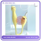 Trứng Rung Hai Đầu Mini Hình Mèo 10 Chế Độ Rung chính hãng - sạc usb, rung êm không tiếng động, silicone mềm mại - giao hàng che tên kín đáo