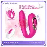 Trứng Rung Chữ C Rung Ngoáy Khám Phá Đỉnh Cao Khoái Cảm chính hãng - 10 chế độ rung, sạc USB, điều khiển từ xa - giao hàng che tên kín hàng có sẵn
