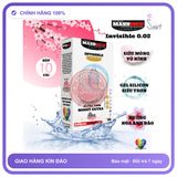 Bao cao su size 49mm Maxxmen Invisible 002, công chính hãng - siêu mỏng, nhiều gel bôi trơn, hộp 10 cái - giao hàng che tên kín đáo