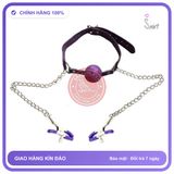 Dụng Cụ Bịt Miệng Có Bóng và Kẹp Đầu Ti chính hãng - silicone cao cấp, chất liệu an toàn cho da, dễ vệ sinh - giao hàng che tên kín đáo