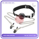 Dụng Cụ Bịt Miệng Có Bóng và Kẹp Đầu Ti chính hãng - silicone cao cấp, chất liệu an toàn cho da, dễ vệ sinh - giao hàng che tên kín đáo