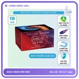 Bao Cao Su Juncai Ice Fire Siêu Mỏng Hộp 10 Chiếc chính hãng - nhiều gel bôi trơn, hộp 10 cái, có hương thơm - giao hàng che tên kín đáo