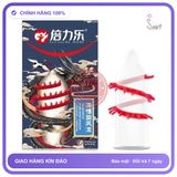 Bao Cao Su Rồng Thiêng Gân Gai Cao Cấp Hộp 3 Cái chính hãng - có gai nổi, hộp 2 cái, ôm sát cảm giác thật - giao hàng che tên kín đáo