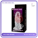 Bao Cao Su Đôn Dên Brave Man Bi Rung Đầu Siêu Kích Thích chính hãng - có gai nổi, hộp 1 cái, hỗ trợ kéo dài - giao hàng che tên kín đáo