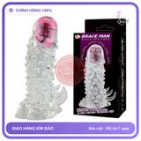 Bao Cao Su Đôn Dên Brave Man Bi Rung Đầu Siêu Kích Thích chính hãng - có gai nổi, hộp 1 cái, hỗ trợ kéo dài - giao hàng che tên kín đáo