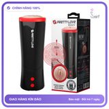 Âm Đạo Giả Giống Thật Tự Thụt Prettylove Ozzy chính hãng - 3 chế độ rung, rung nhấp chuyển động đẩy tới và lui tự động, silicone mềm mại - giao hàng che tên kín đáo