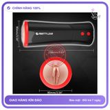 Âm Đạo Giả Giống Thật Tự Thụt Prettylove Ozzy chính hãng - 3 chế độ rung, rung nhấp chuyển động đẩy tới và lui tự động, silicone mềm mại - giao hàng che tên kín đáo