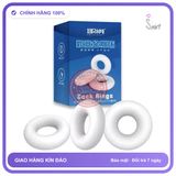 Bộ 3 Vòng Đeo Cockring Màu Trắng chính hãng - silicone mềm mại, chất liệu an toàn cho da, dễ vệ sinh - giao hàng che tên kín đáo