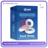 Bộ 3 Vòng Đeo Cockring Màu Trắng chính hãng - silicone mềm mại, chất liệu an toàn cho da, dễ vệ sinh - giao hàng che tên kín đáo