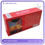Bao Cao Su Sure Đỏ - Trơn Mịn - Hộp 12 cái chính hãng - siêu mỏng, có gai nổi, hỗ trợ kéo dài - giao hàng che tên kín đáo
