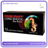 Bao Cao Su Cá Ngựa Doublesafe Sea Horse, Kéo Dài Thời Gian chính hãng - có gai nổi, nhiều gel bôi trơn, hộp 12 cái - giao hàng che tên kín đáo