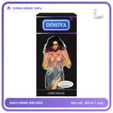 Bao Cao Su Innova Đen – Kéo Dài Thời chính hãng - có gai nổi, hộp 12 cái, hỗ trợ kéo dài - giao hàng che tên kín đáo