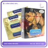 Bao Cao Su Innova Đen – Kéo Dài Thời chính hãng - có gai nổi, hộp 12 cái, hỗ trợ kéo dài - giao hàng che tên kín đáo