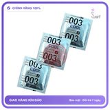 Bao Cao Su Okamoto 0.03 Cool Siêu Mỏng Bóng chính hãng - siêu mỏng 0.03mm, hộp 3 cái, ôm sát cảm giác thật - giao hàng che tên kín đáo