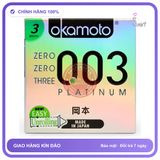Bao Cao Su Okamoto 0.03 Platinum Trong Suốt Mềm chính hãng - siêu mỏng 0.03mm, siêu mỏng, nhiều gel bôi trơn - giao hàng che tên kín đáo
